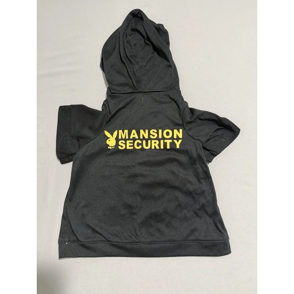Playboy Mansion security small dog clothes‎ black hoodie, 2007